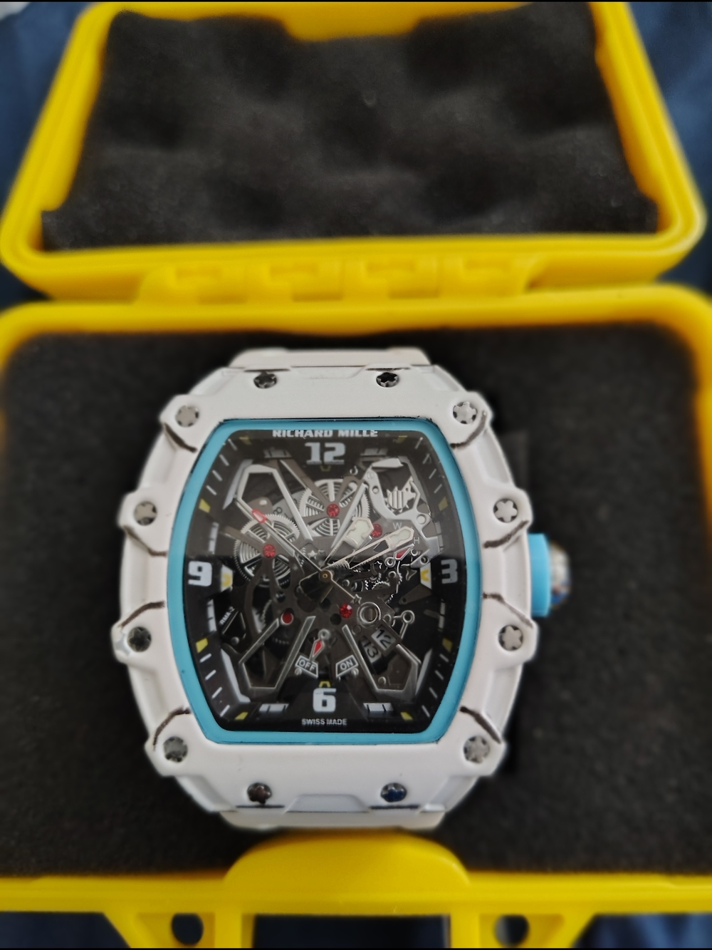 Richard Mille Richard Mille Men's Ghost All White With Baby Blue - Picture 2 of 8
